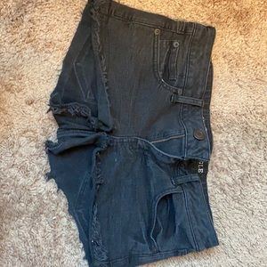American eagle black jean shorts